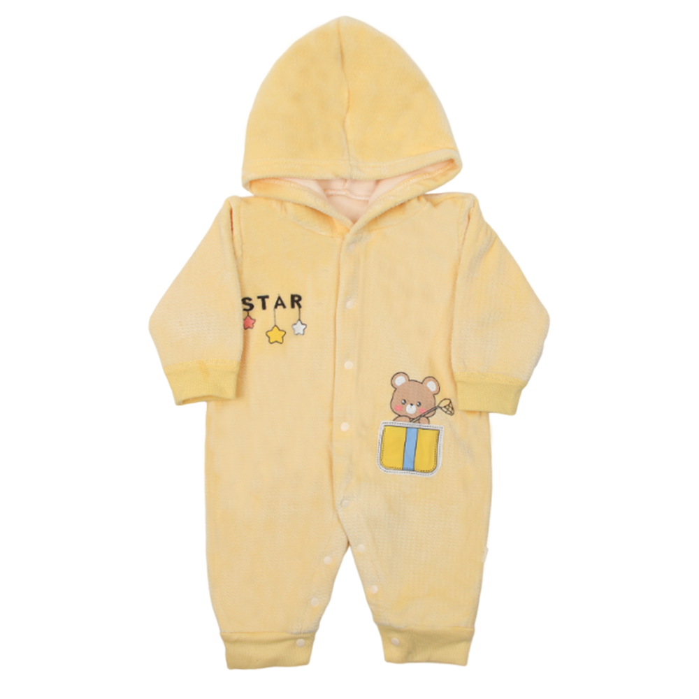 Newborn Boys Full Sleeves Romper - Lemon, Newborn Boys Rompers, Chase Value, Chase Value