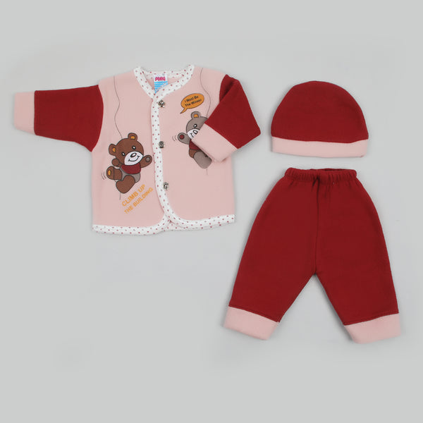 Newborn Boys Full Sleeves Suit - Tea Pink