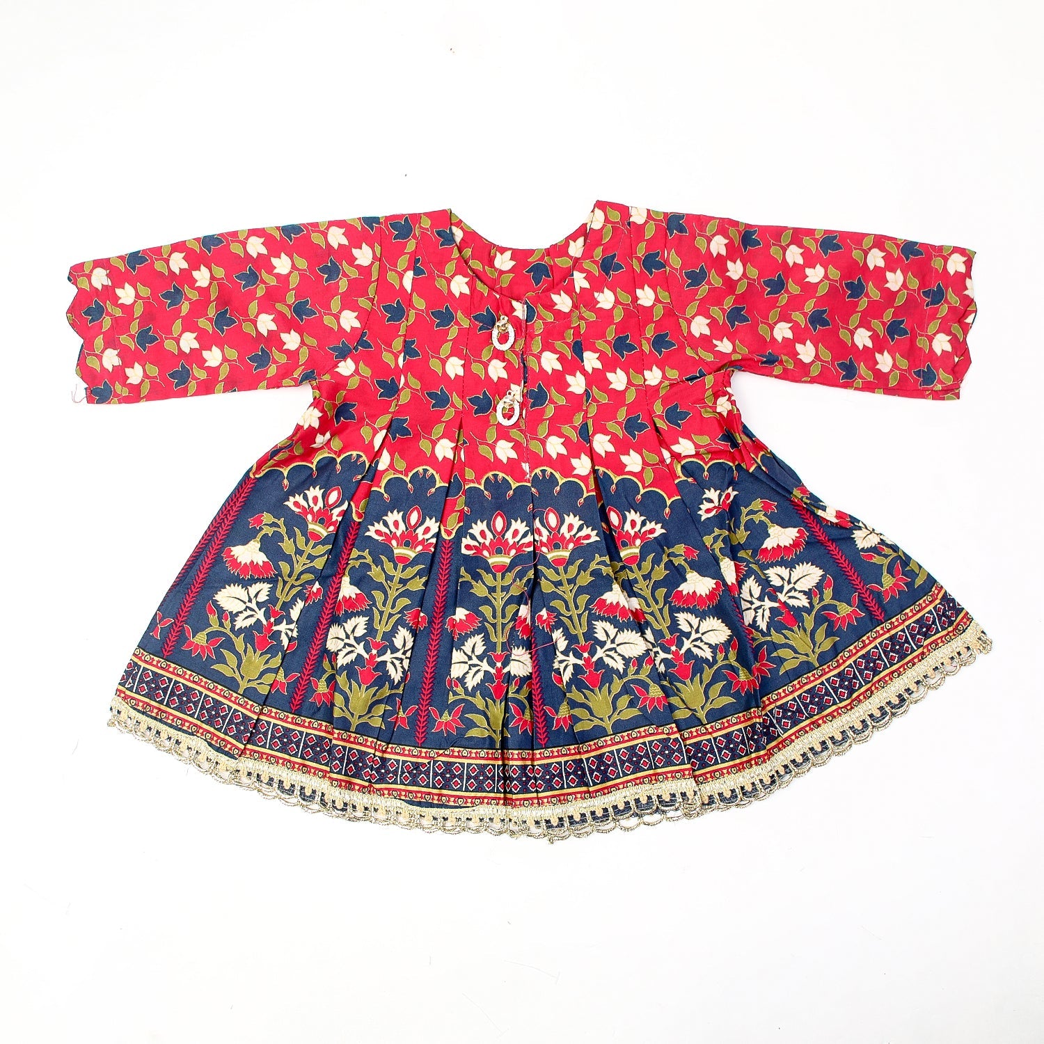 Girls Shalwar Suit 2Pcs - Red, Girls Shalwar Kameez, Chase Value, Chase Value