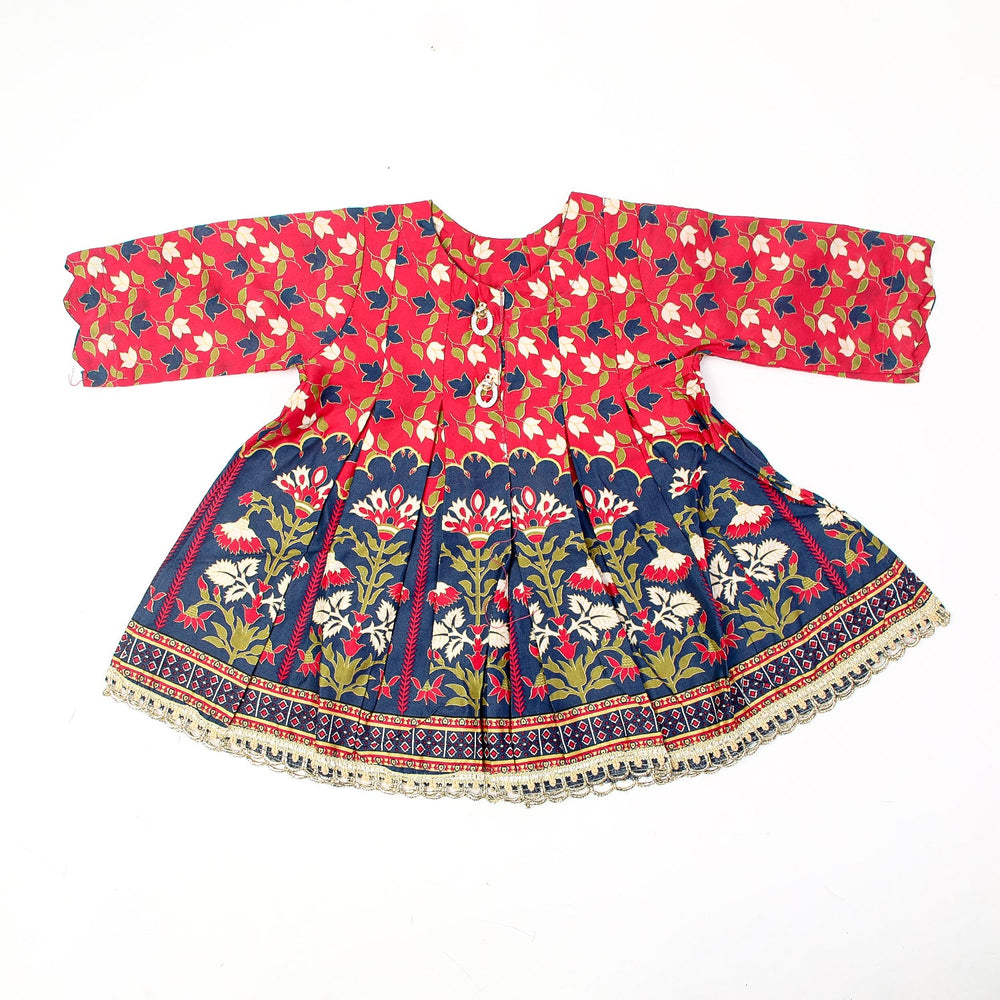 Girls Shalwar Suit 2Pcs - Red, Girls Shalwar Kameez, Chase Value, Chase Value