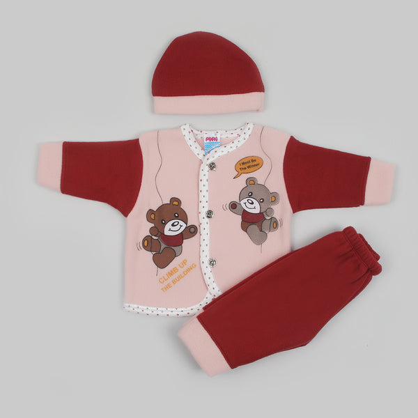 Newborn Boys Full Sleeves Suit - Tea Pink