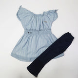 Girls Tight Half Sleeves Suit - Light Blue, Girls Suits, Chase Value, Chase Value