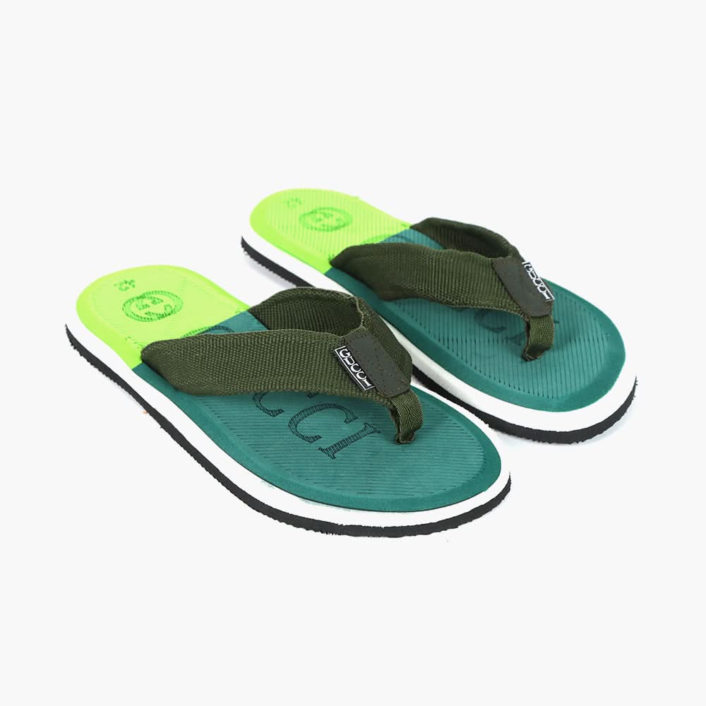 Men's Flip Flop Slipper - Green, Men's Slippers, Chase Value, Chase Value