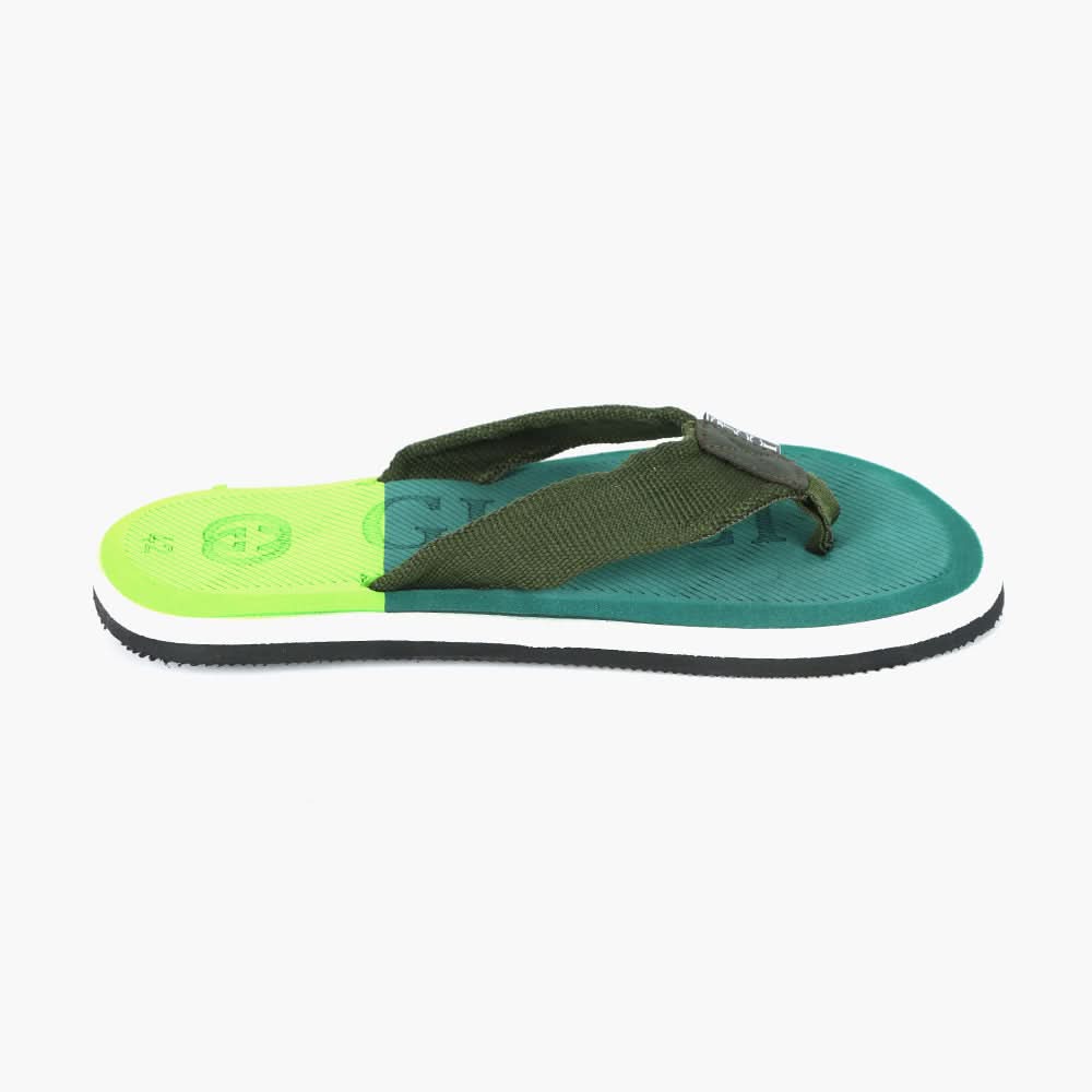 Men's Flip Flop Slipper - Green, Men's Slippers, Chase Value, Chase Value
