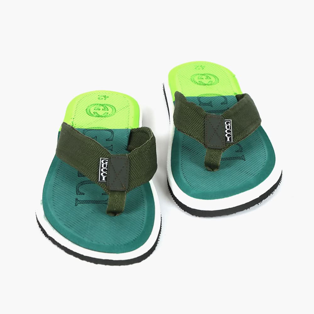 Men's Flip Flop Slipper - Green, Men's Slippers, Chase Value, Chase Value