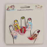 Girls Rings Card - Multi Color, Girls Finger Rings, Chase Value, Chase Value