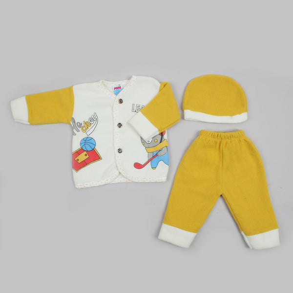 Newborn Boys Full Sleeves Suit - Fawn