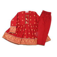 Eminent Girls Shalwar Suit - Red