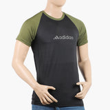 Men's Half Round Neck Half Sleeves T-Shirt - Black, Men's T-Shirts & Polos, Chase Value, Chase Value