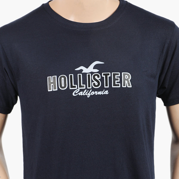 Men's Half Sleeves Printed T-Shirt - Navy Blue