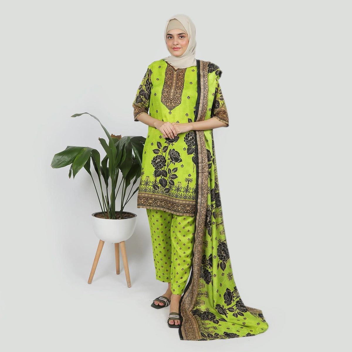 Women's Wash & Wear Unstitched 3pcs Suit - A36, Women, 3Pcs Shalwar Suit, Chase Value, Chase Value