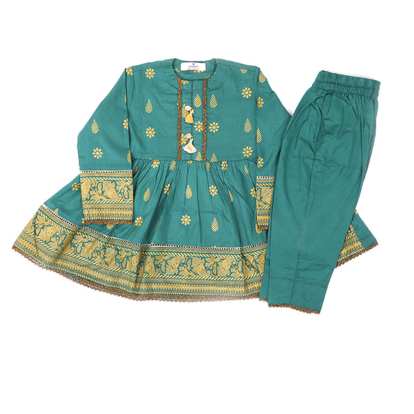 Valuable Girls Shalwar Suit - Green