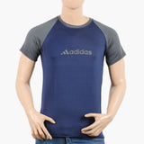 Men's Half Round Neck Half Sleeves T-Shirt - Navy Blue, Men's T-Shirts & Polos, Chase Value, Chase Value