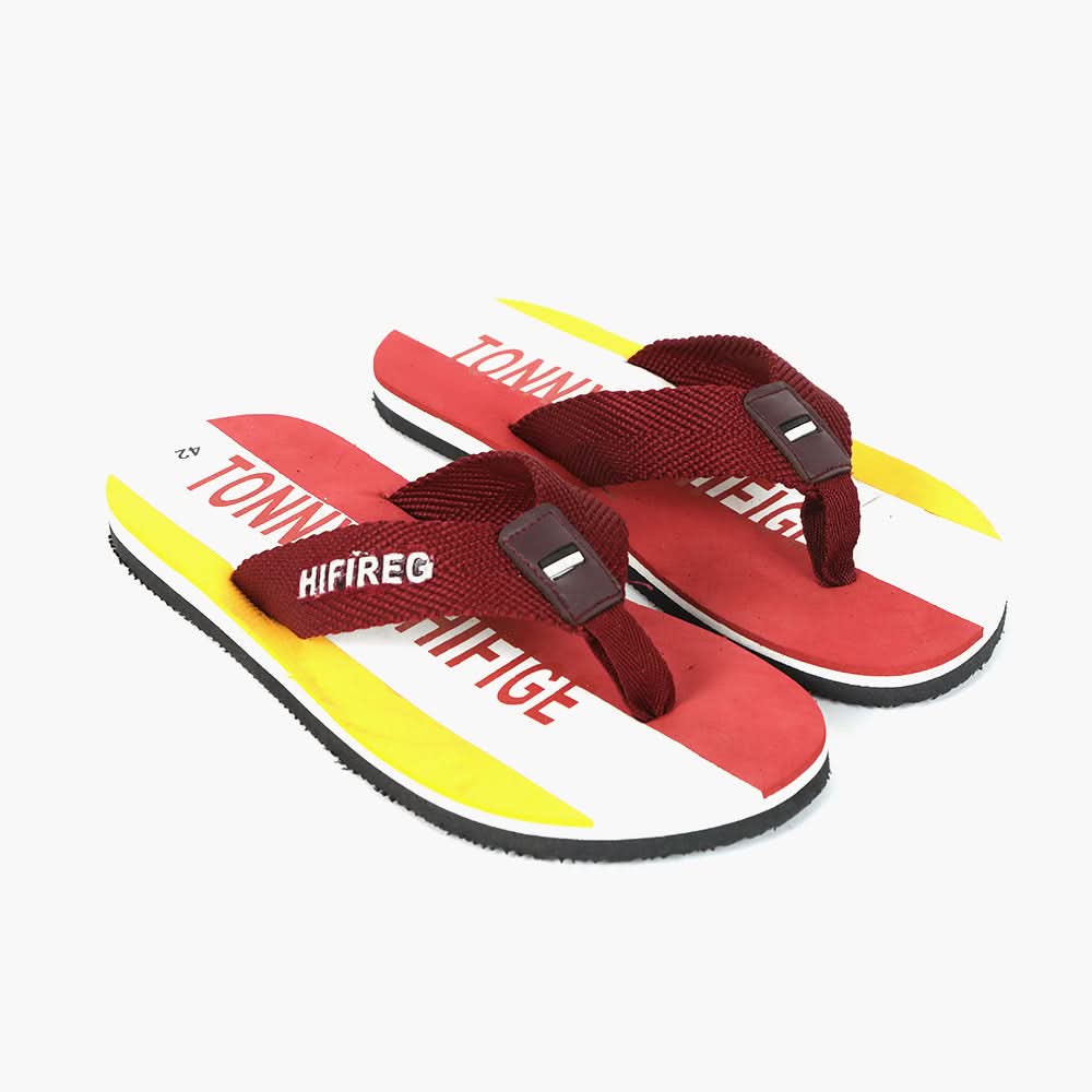 Men's Flip Flop Slipper - Maroon, Men's Slippers, Chase Value, Chase Value