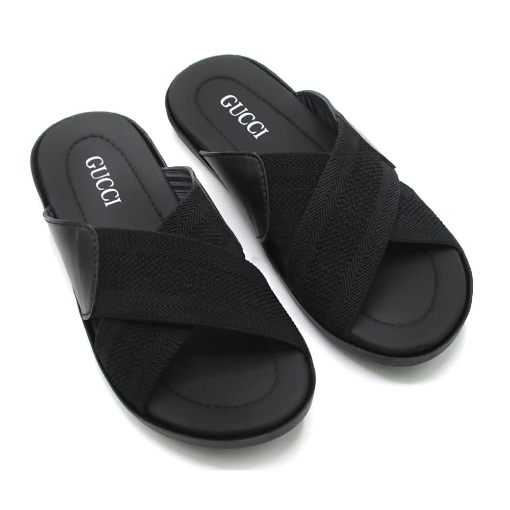 Men's Slipper - Black, Men's Slippers, Chase Value, Chase Value