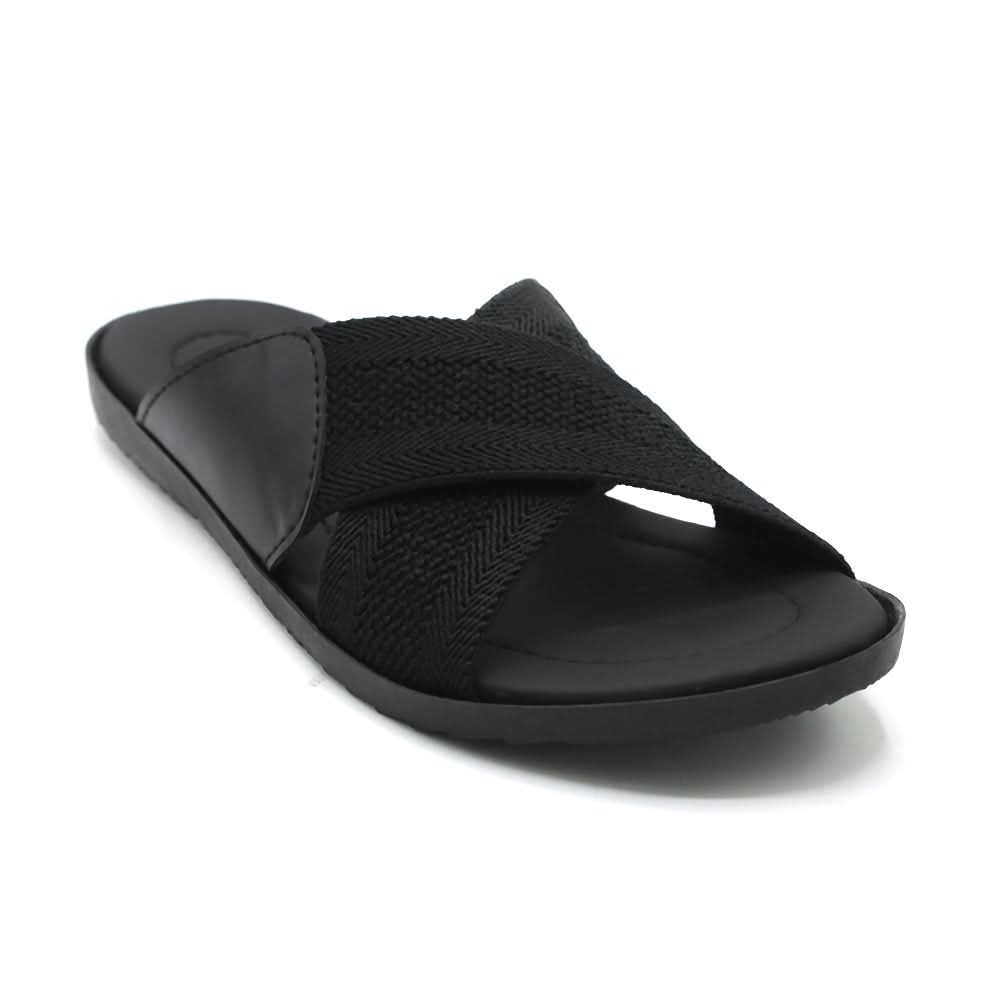 Men's Slipper - Black, Men's Slippers, Chase Value, Chase Value
