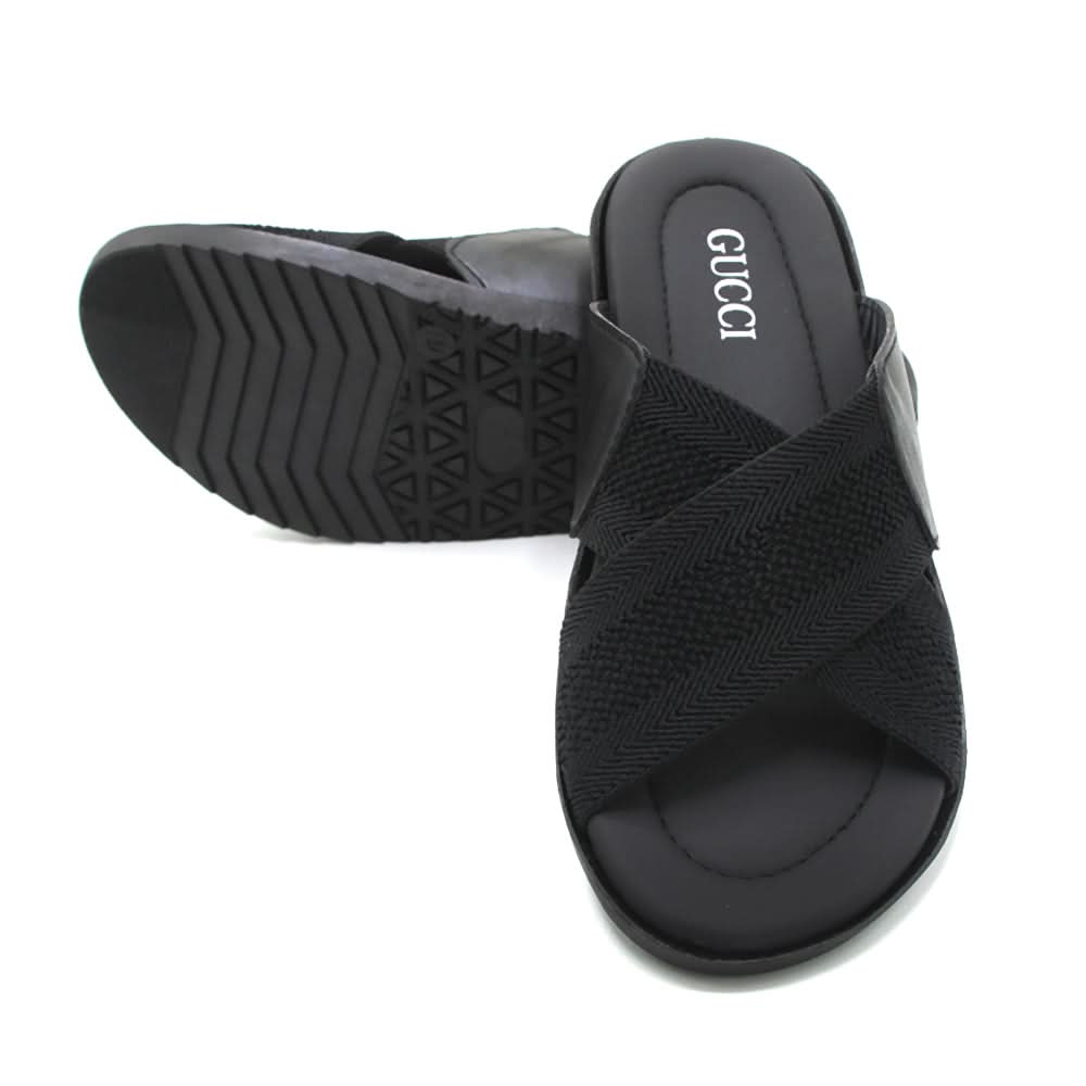 Men's Slipper - Black, Men's Slippers, Chase Value, Chase Value