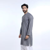 Mens Slim Fit kurta - Grey, Men's Kurtas, Chase Value, Chase Value