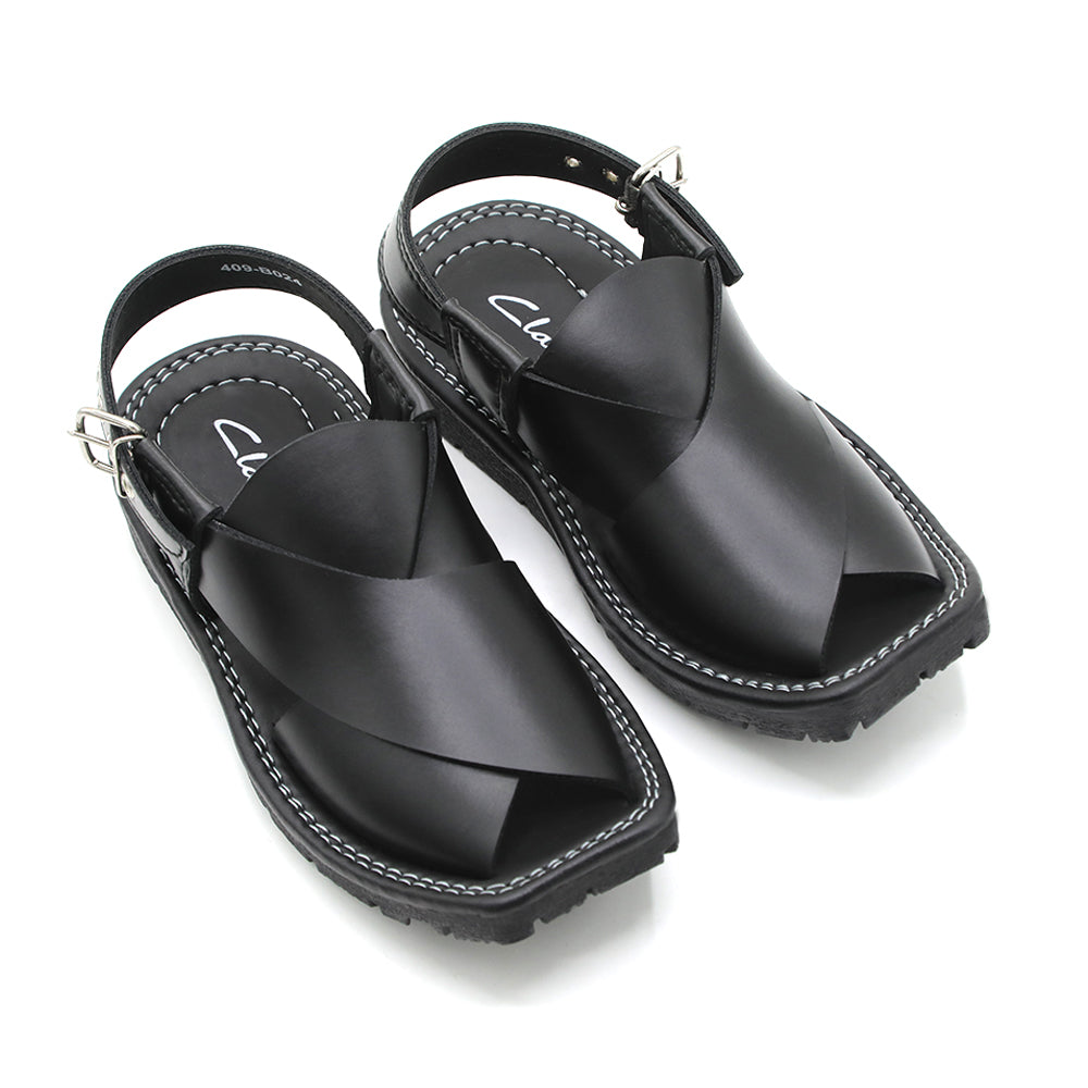 Boys Peshawari Sandal - Black, Boys Sandals, Chase Value, Chase Value