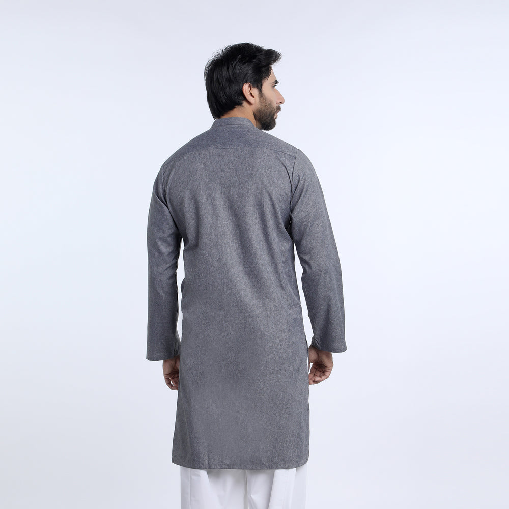 Mens Slim Fit kurta - Grey, Men's Kurtas, Chase Value, Chase Value