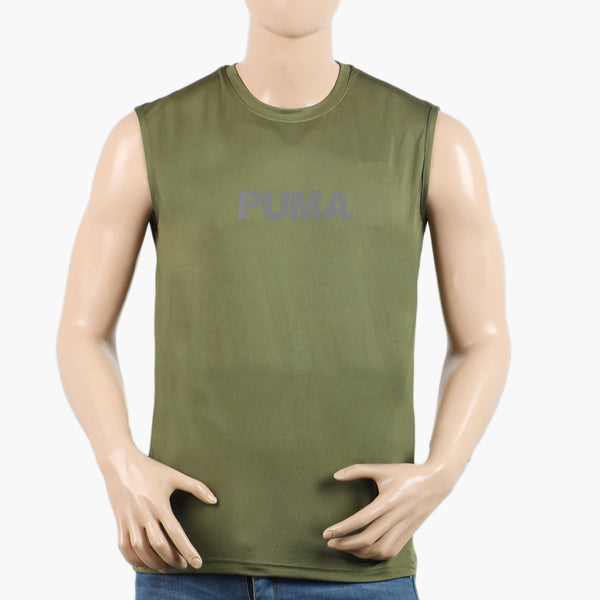 Men's Fancy Sando T-Shirt - Olive Green