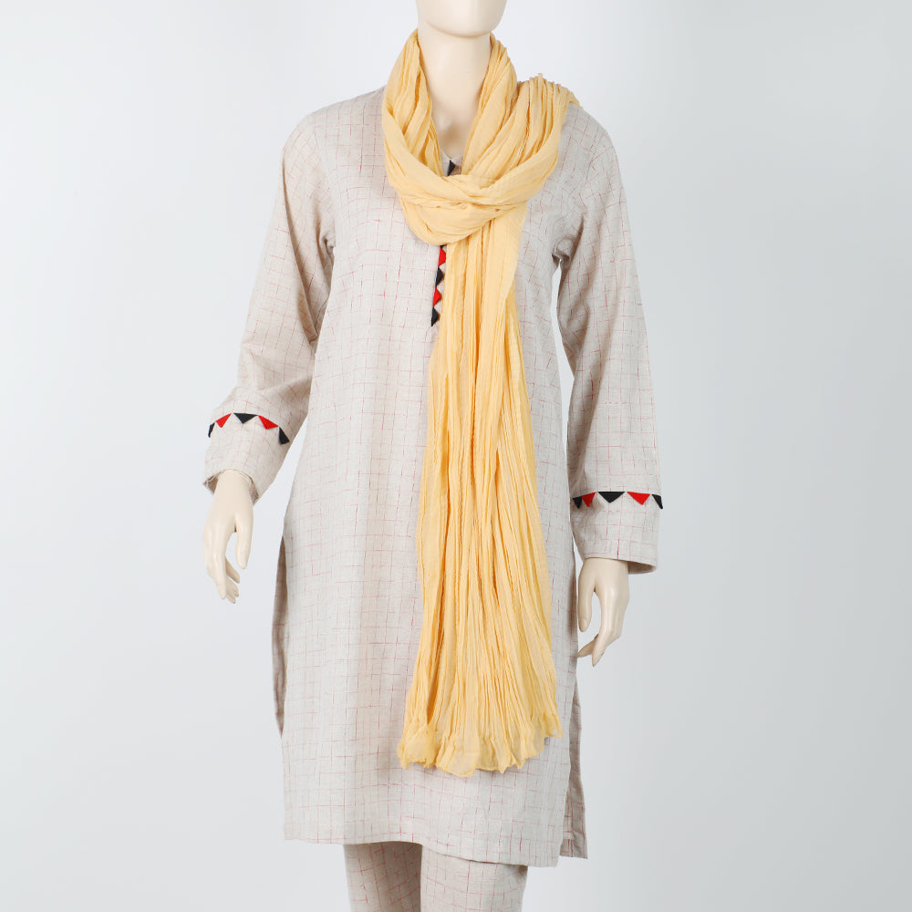 Women's Crush Dupatta - Beige, Women Dupatta, Chase Value, Chase Value