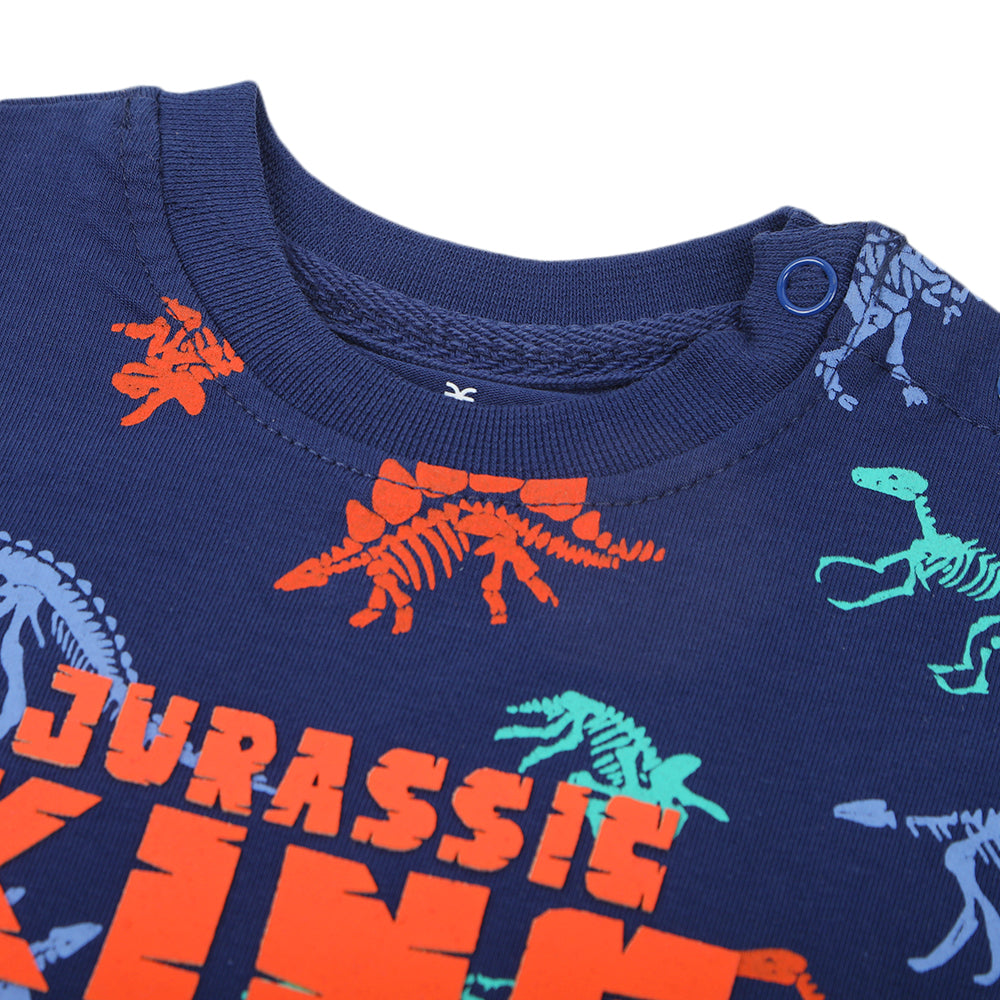 Eminent Newborn Boys Half Sleeves T-Shirt - Mid Blue, Newborn Boys Shirts & T-Shirts, Eminent, Chase Value