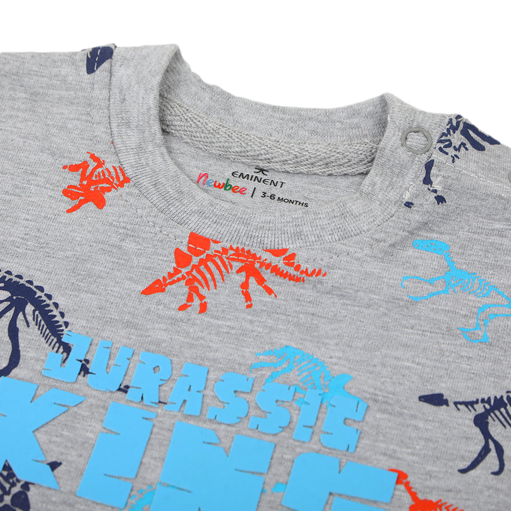 Eminent Newborn Boys Half Sleeves T-Shirt - Heather Grey, Newborn Boys Shirts & T-Shirts, Eminent, Chase Value