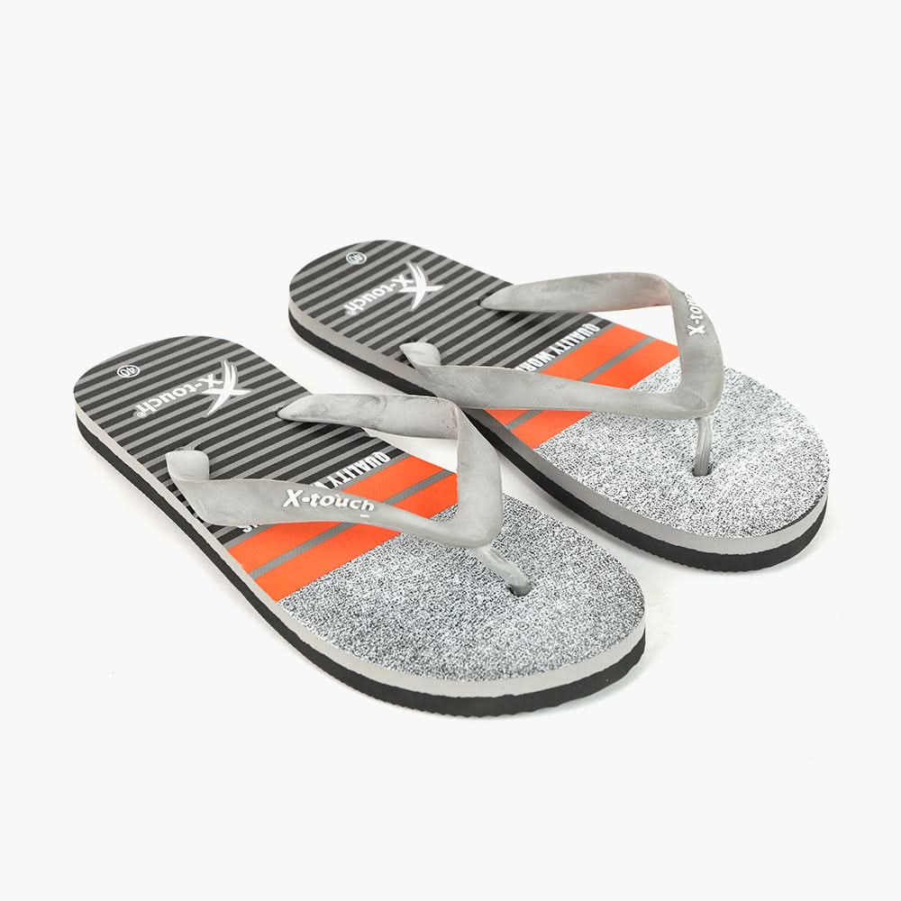 Men's Flip Flop Slippers - Grey, Men's Slippers, Chase Value, Chase Value