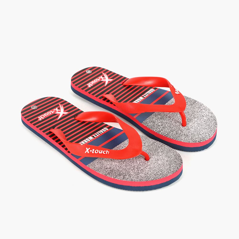 Men's Flip Flop Slippers - Red, Men's Slippers, Chase Value, Chase Value