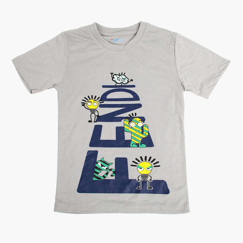 Boys Half Sleeves T-Shirt - Grey, Boys T-Shirts, Chase Value, Chase Value