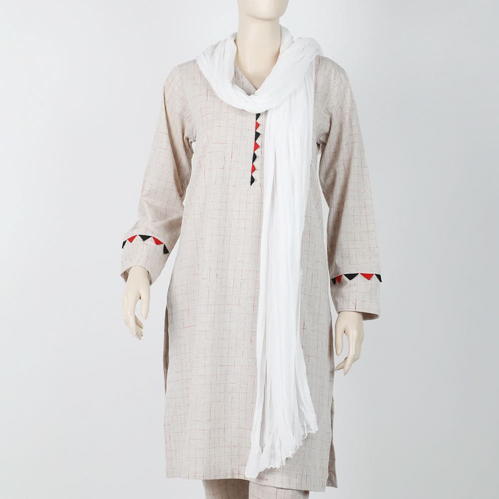 Women's Crush Dupatta - White, Women Dupatta, Chase Value, Chase Value
