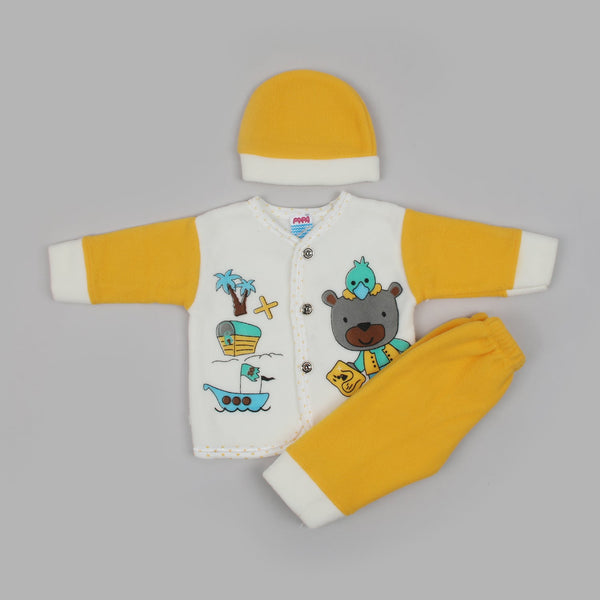 Newborn Boys Full Sleeves Suit - Yellow