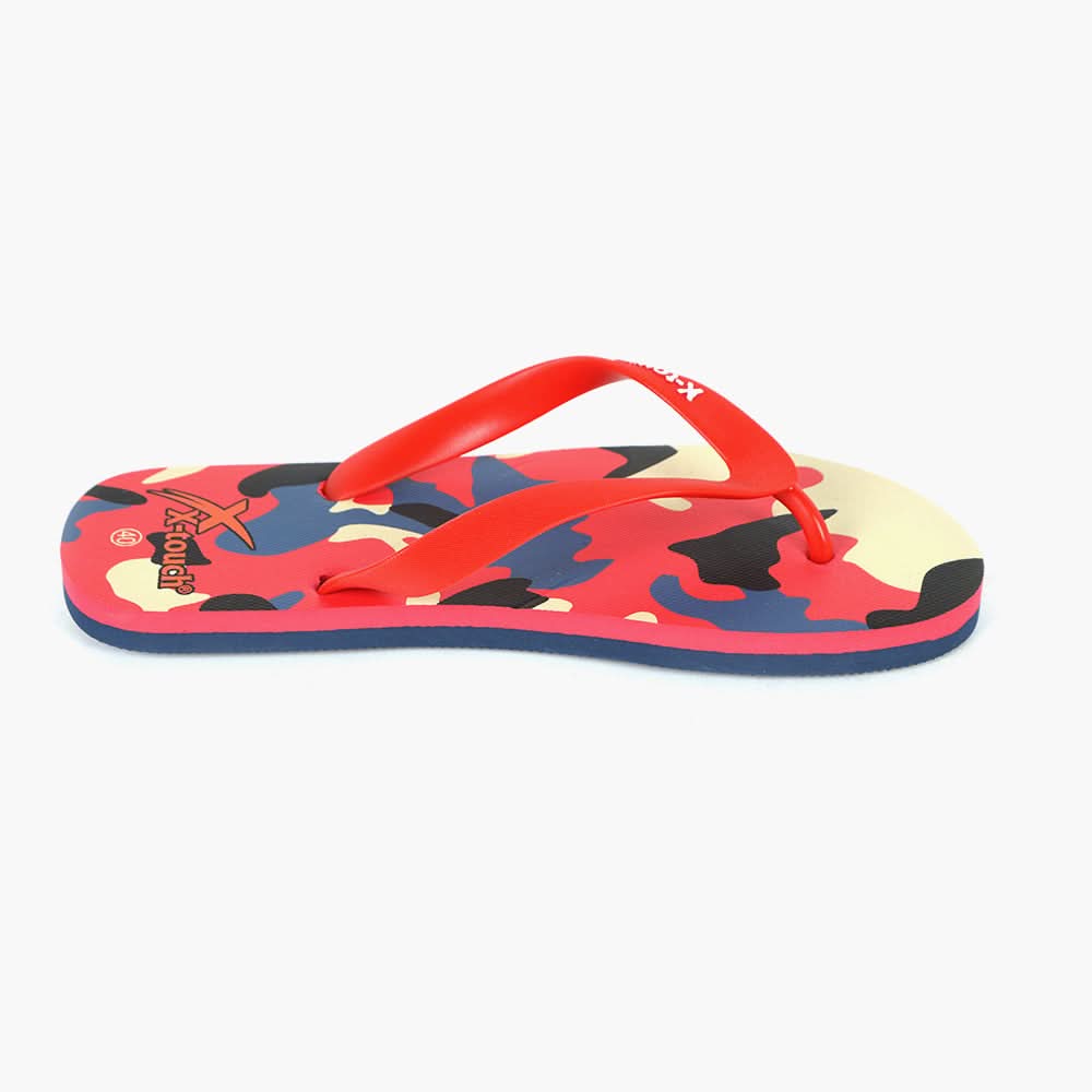 Men's Flip Flop Slippers - Red & Blue, Men's Slippers, Chase Value, Chase Value
