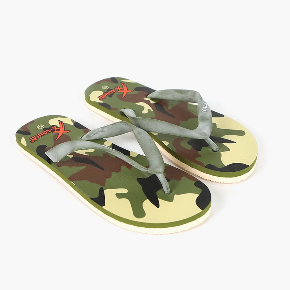Men's Flip Flop Slippers - Brown & Green, Men's Slippers, Chase Value, Chase Value