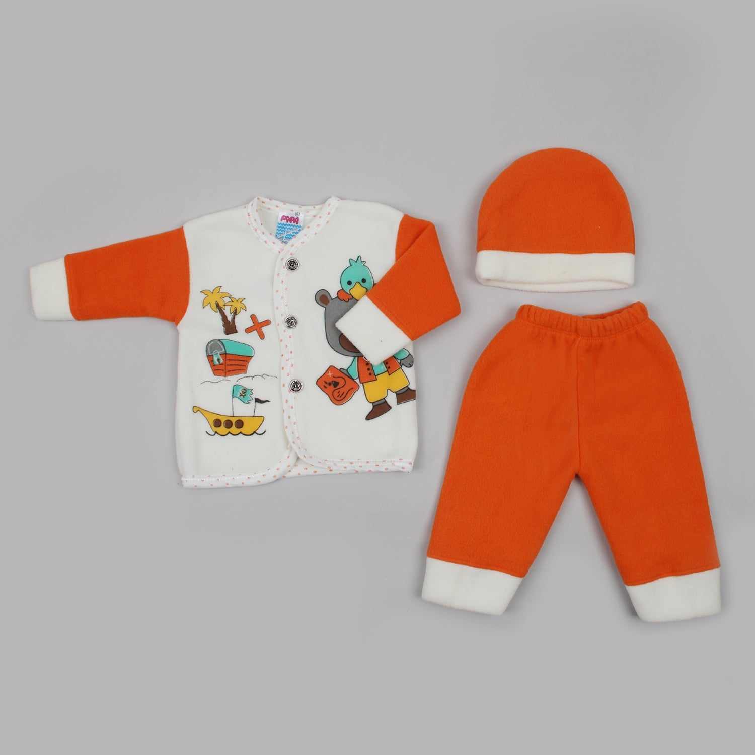 Newborn Boys Full Sleeves Suit - Orange, Newborn Boys Sets & Suits, Chase Value, Chase Value