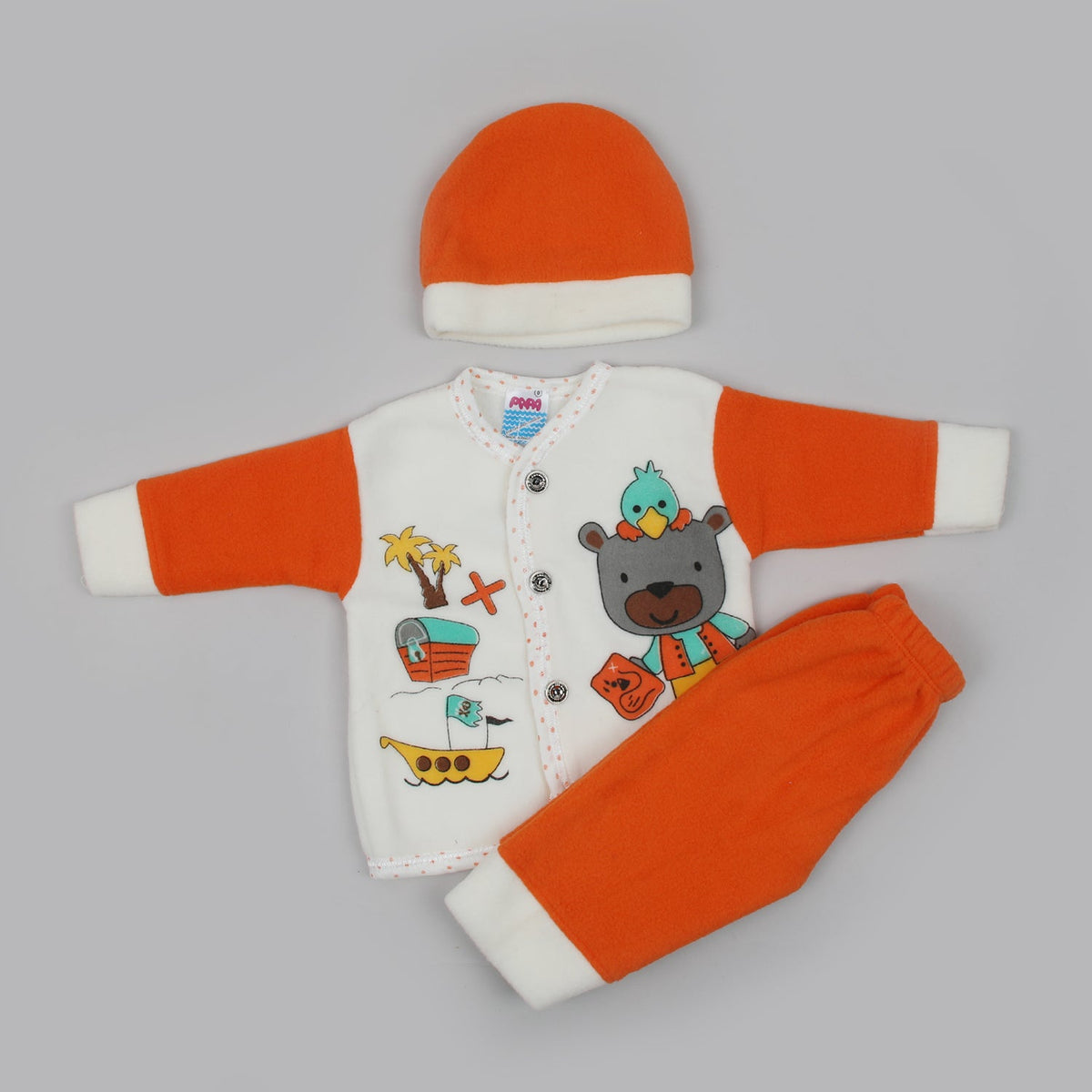 Newborn Boys Full Sleeves Suit - Orange, Newborn Boys Sets & Suits, Chase Value, Chase Value