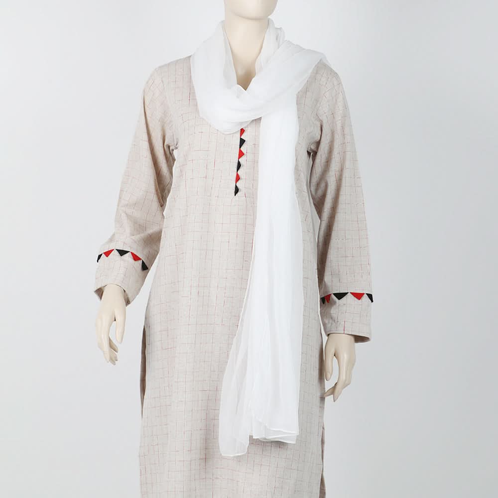 Women's Plain Dupatta - White, Women Dupatta, Chase Value, Chase Value