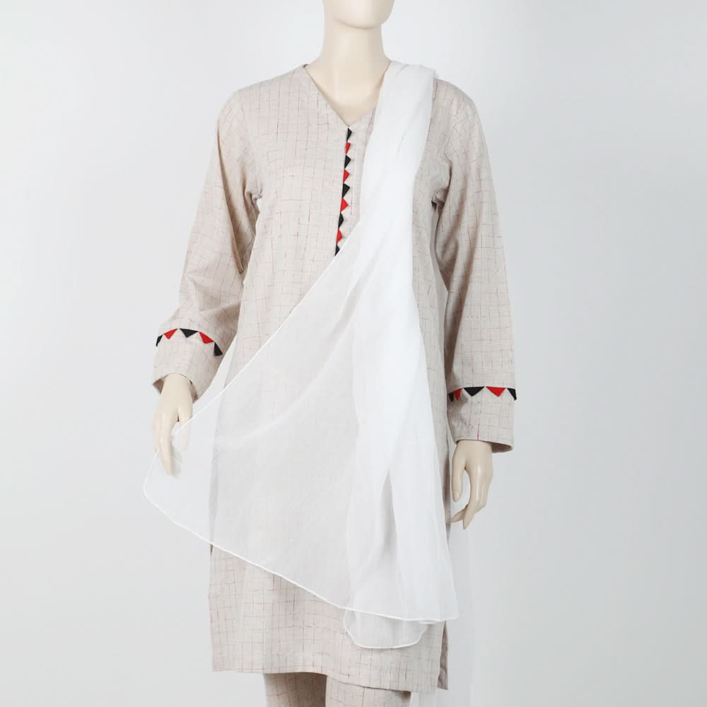 Women's Plain Dupatta - White, Women Dupatta, Chase Value, Chase Value