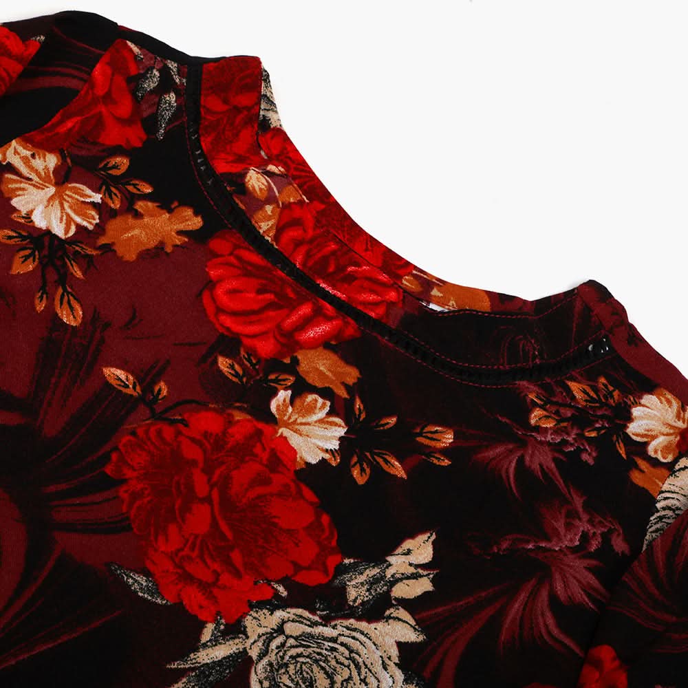 Girls Printed Shalwar Suit - Red, Girls Shalwar Kameez, Chase Value, Chase Value