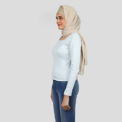 Women's Full Sleeves T-Shirt - Light Blue