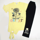 Girls Half Sleeves Suit - LEMON, Girls Suits, Chase Value, Chase Value