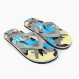 Men's Flip Flop Slippers - Grey & Blue, Men's Slippers, Chase Value, Chase Value