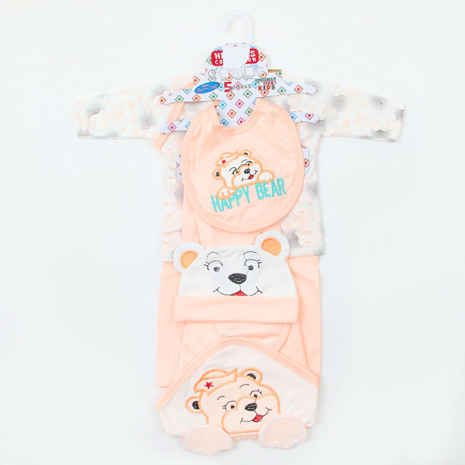 Newborn Full Sleeves Gift Set - Peach, Newborn Gift Set, Chase Value, Chase Value