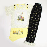 Girls Half Sleeves Suit - Yellow, Girls Suits, Chase Value, Chase Value