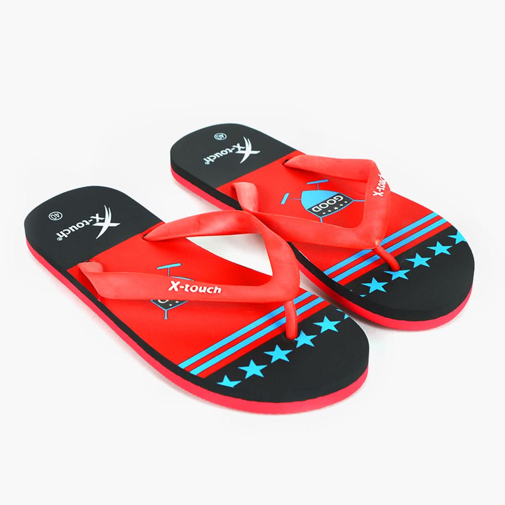 Men's Flip Flop Slippers - Red, Men's Slippers, Chase Value, Chase Value