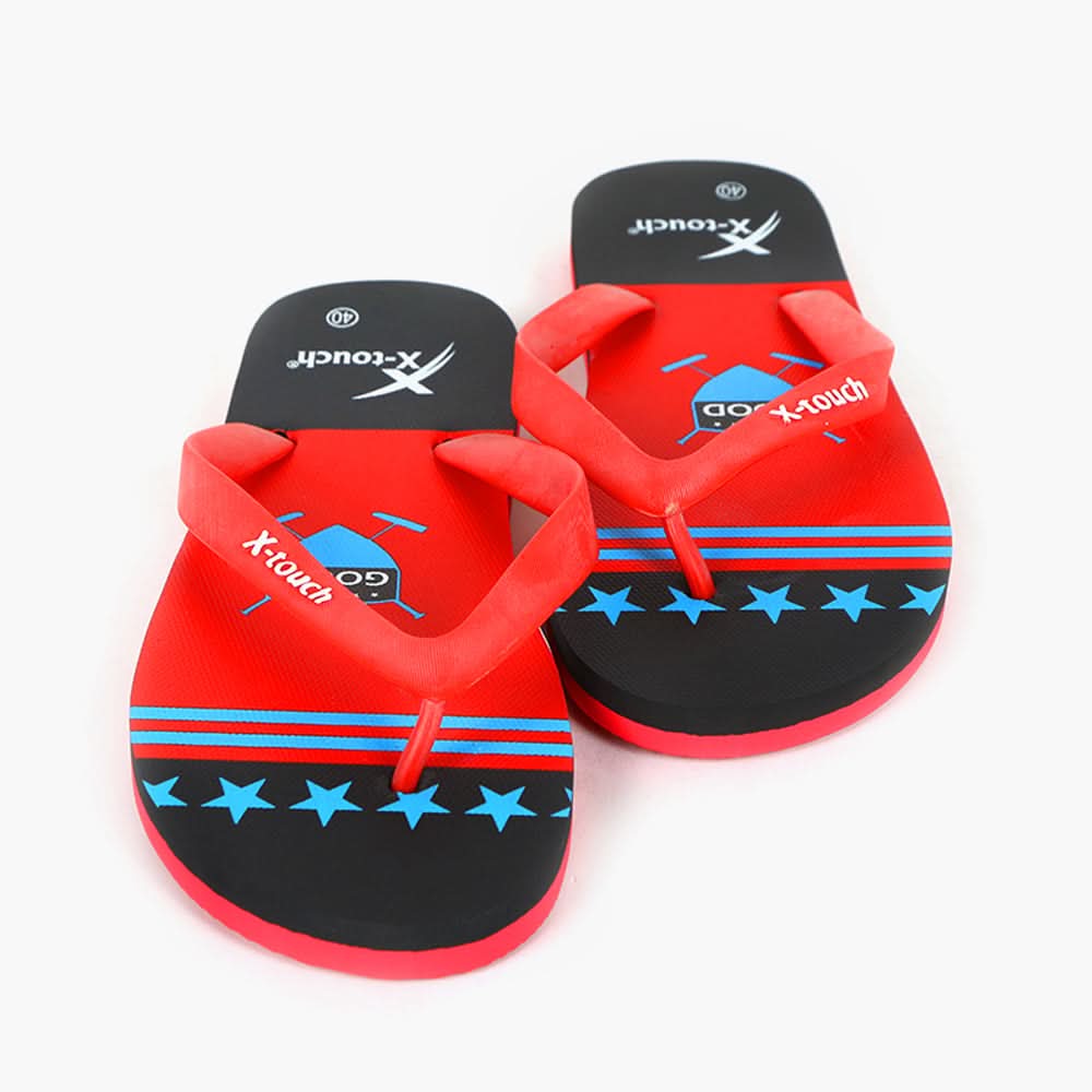 Men's Flip Flop Slippers - Red, Men's Slippers, Chase Value, Chase Value