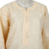 Women's 2pcs Stitched Embrioded Shalwar Suit - Peach, Women Shalwar Suits, Chase Value, Chase Value