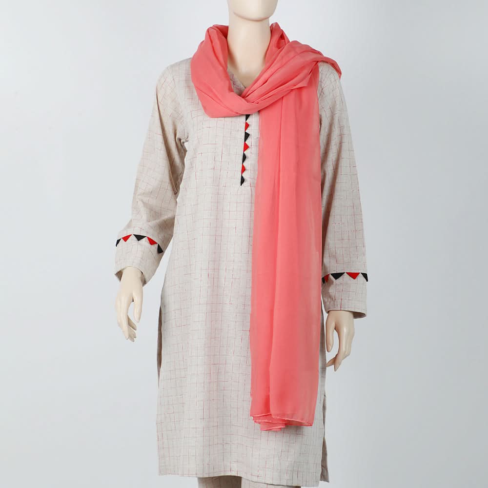 Women's Plain Dupatta - Pink, Women Dupatta, Chase Value, Chase Value