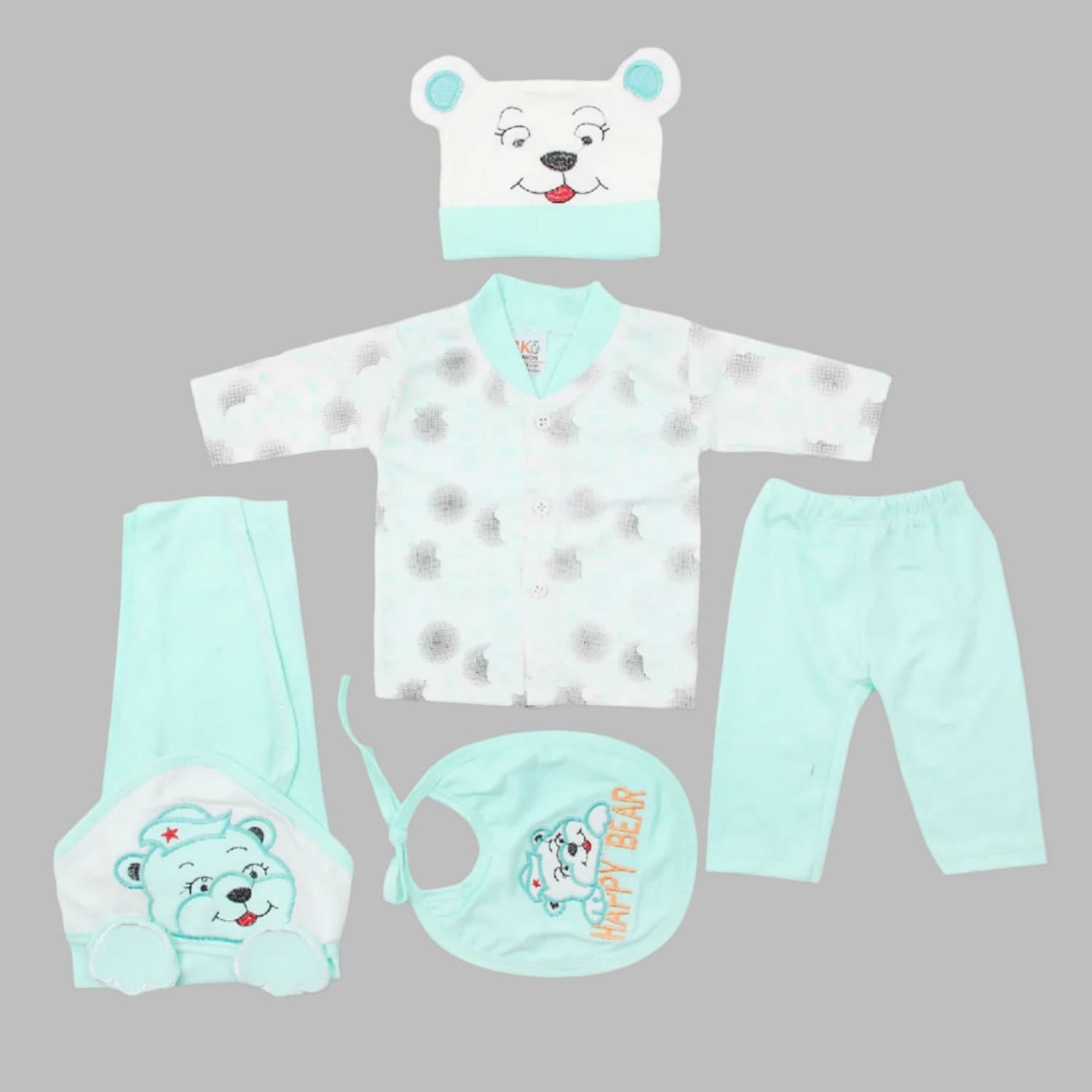 Newborn Full Sleeves Gift Set - Cyan, Newborn Gift Set, Chase Value, Chase Value